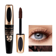 Mascara maro pentru genele colorate Mascara impermeabila de lunga durata pentru ochi gro?i pentru ochi, rascara 5D Fibre de matase Lash Mascara,