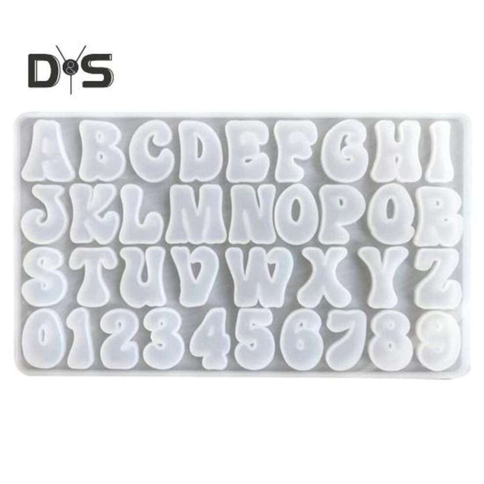 Reusable Baking Mold Easy Demoulding Eco friendly English Alphabet A Z Epoxy Resin Silicone Mold