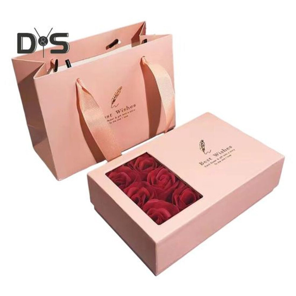 (as the picture, D) Eternal Roses Gift Box Preserved Flowers Jewelry Box for Women Wife Mom Birthday Mother's Day Valentine's Day Christmas Gift