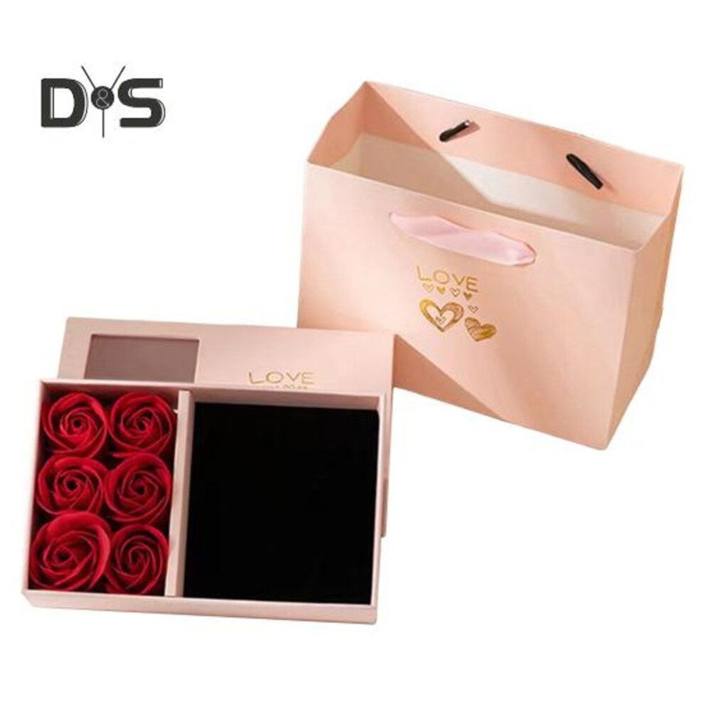 (as the picture, C) Eternal Roses Gift Box Preserved Flowers Jewelry Box For Women Wife Mom Birthday Mother's Day Valentine's Day Christmas Gift