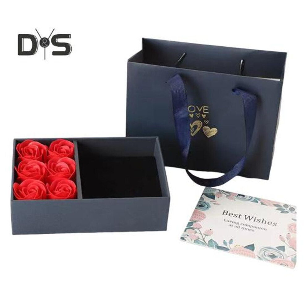 (as the picture, A) Eternal Roses Gift Box Preserved Flowers Jewelry Box for Women Wife Mom Birthday Mother's Day Valentine's Day Christmas Gift