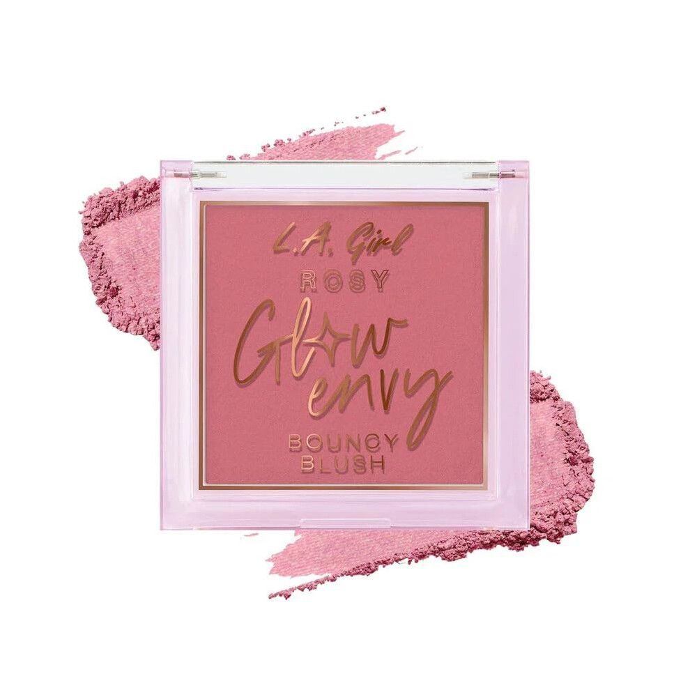 L.A. GIRL Glow Envy Bouncy Bronzer for Women  Rosy Glow Blush for Makeup with Goodness of Jojoba Oil  Squalene  & Vitamin E  Long-Wearing  Natural  Ai