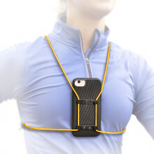 Hane wrap neon orange - udtr?kkelig mobiltelefon indehaver - mobiltelefon brystmontering - universal mobiltelefon tilbeh?r - smart telefon sele -