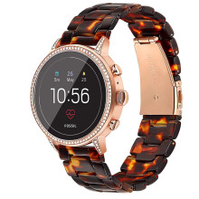 iLVANYA Horlogeband voor Fossil Dames Gen 5E 42 mm / Dames Gen 6 42 mm / Gen 4 Venture HR-banden 18 mm Parelharsband Snelsluiting voor Fossil Venture