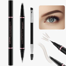 ?jenbrynsblyant 2-i-1 vandt?t ?jenbrynspen med 4-spids-brynpen og ultrapr?cis brynblyant med dobbelt-endede ?jenbrynsb?rste ?jenbrynsmakeup til n