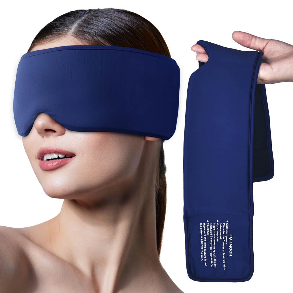 Masque RafraîChissant Pour Les Yeux Anti-Migraine - Compresse Froide Et Chaude Masque De Sommeil Glacé Pour Les Yeux GonfléS Cernes Soulagement D-image