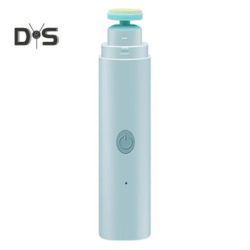 (blue) Baby Nail Grinder Rechargeable Safe Gentle Trimming Drop-resistant Two Speed Controls Baby Nail Clippers Set