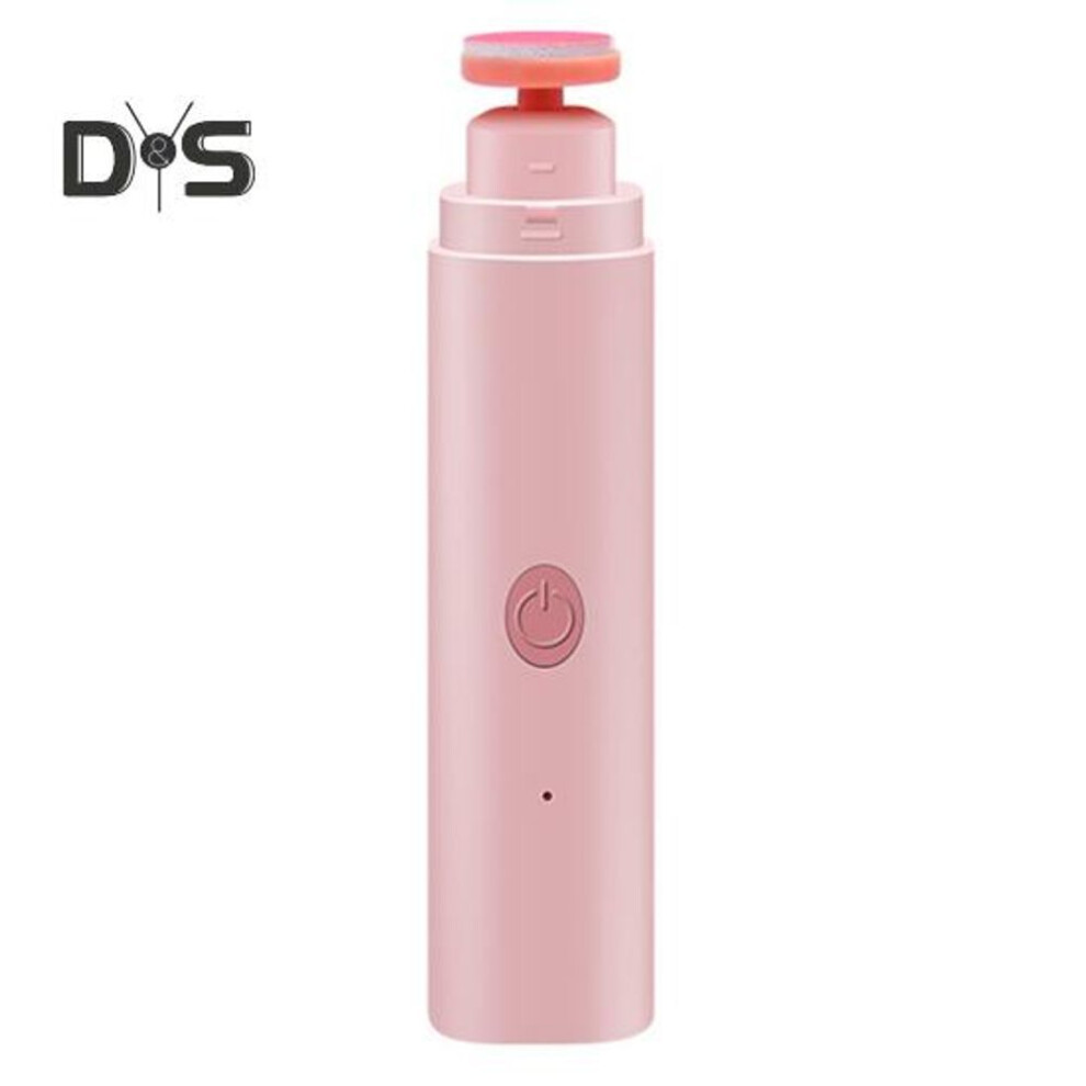 (pink) Baby Nail Grinder Rechargeable Safe Gentle Trimming Drop-resistant Two Speed Controls Baby Nail Clippers Set