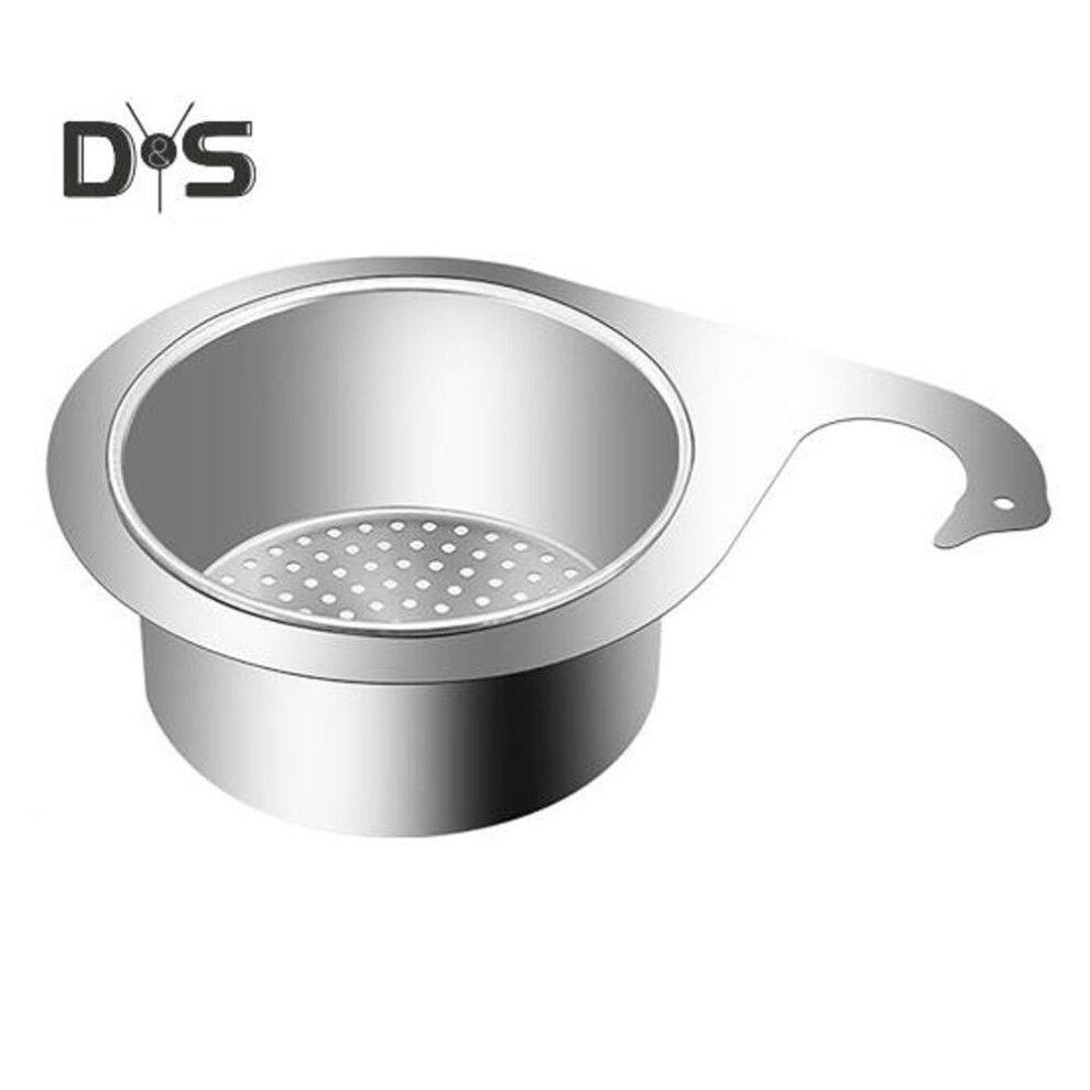 (as the picture, 1pc) Kitchen Sink Drain Basket Swan Drain Rack Rustproof Corrosion Resistant Polished Surface Sink Filter Swan Drain Basket