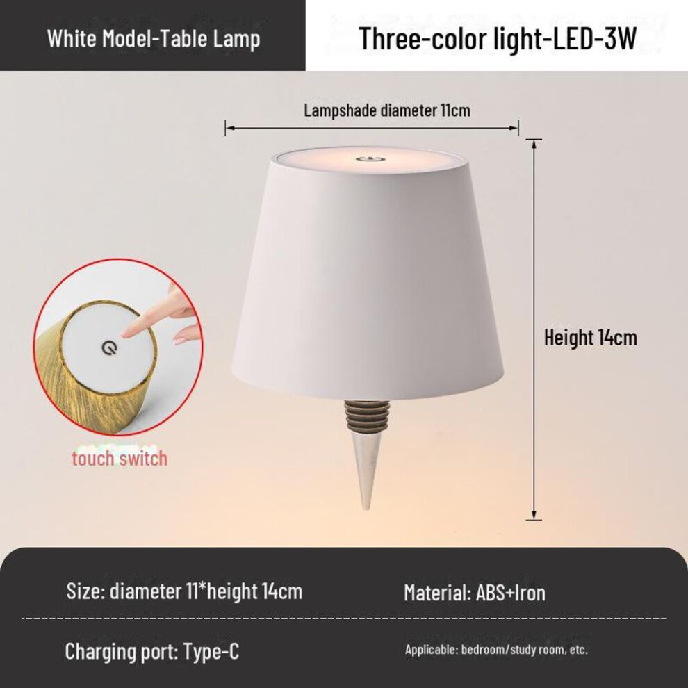 (white, Wine Bottle Table Lamp) Portable Night Light With Charging Bar: Mood Lamp & Outdoor Camping Table Lamp
