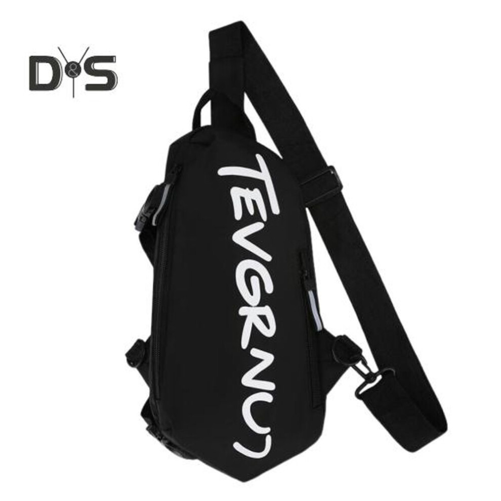 (black) Crossbody Bag With Adjustable Belt Unisex Chest Bag Zipper Closure Large Capacity Fashionable Shoulder Bag Sports Bag