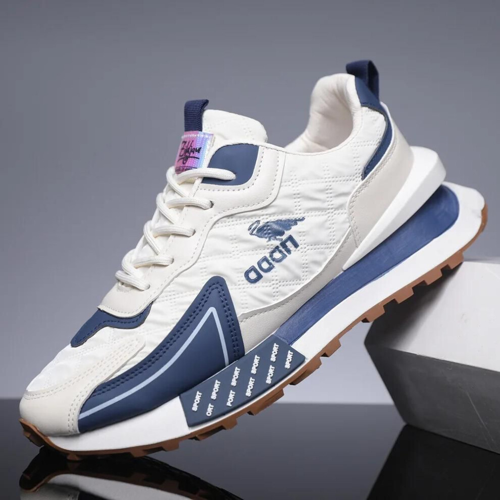 (white, 43) Men Sneakers Autumn Fashion Breathable Running Shoes Outdoor Jogging Sports Trainers Platform Non-slip Work Casual Shoes for Men