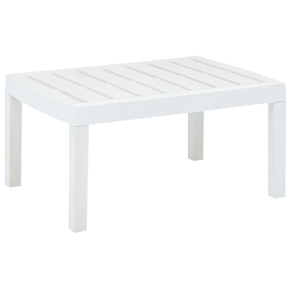 Lounge Table White 30.7x21.7x15 Plastic