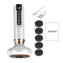 (white) Cellulite Massager with 12 Adjustable Suction Modes Lightweight Portable Rechargeable Cordless Deep Tissue Massage Device