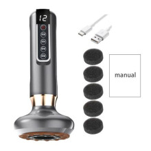 (grey) Cellulite Massager with 12 Adjustable Suction Modes Lightweight Portable Rechargeable Cordless Deep Tissue Massage Device