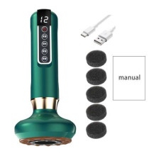 (green) Cellulite Massager with 12 Adjustable Suction Modes Lightweight Portable Rechargeable Cordless Deep Tissue Massage Device