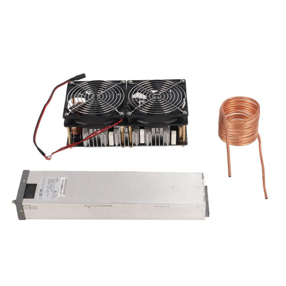 2500W ZVS Induction Heater DC12V‑48V Heat Dissipation Heating PCB Board Module with Water Pump Pipe