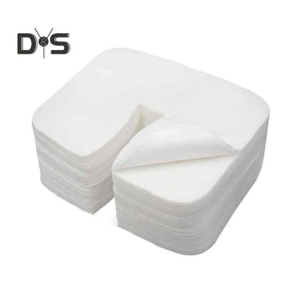 100pcs Face Cradle Cover Disposable Massage Headrest Non-woven Cover Soft Portable Massage Table Chair Spa Bed Face Rest U-shaped Cover