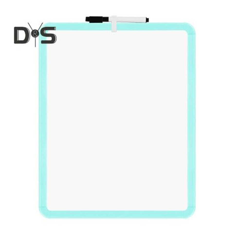 (green) Small Dry Erase Whiteboard 14" x 11" Mini White Board with Marker Double-sided Handheld Dry Erase Board for Home Office Classroom