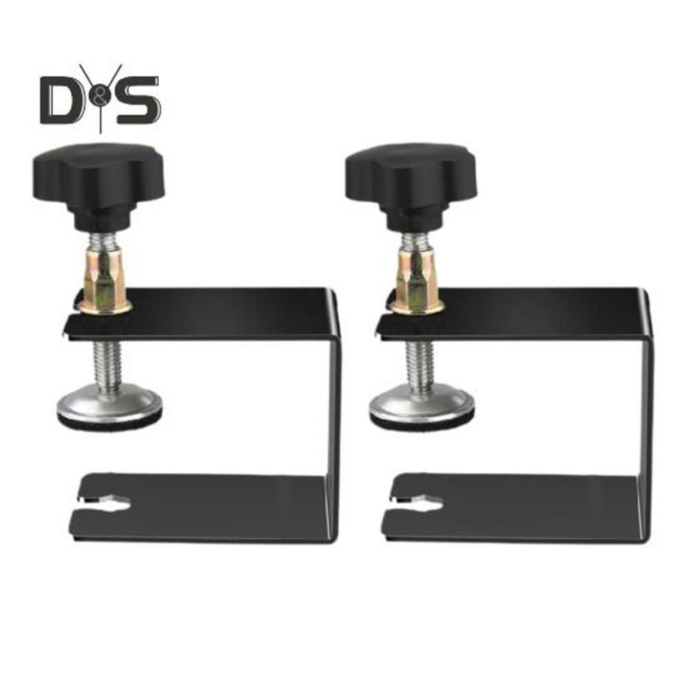 (black) 2Pcs Drawer Fixing Clips Rustproof Strong Load-bearing Anti-slip Design Drawer Front Installation Clamps Woodworking Tools
