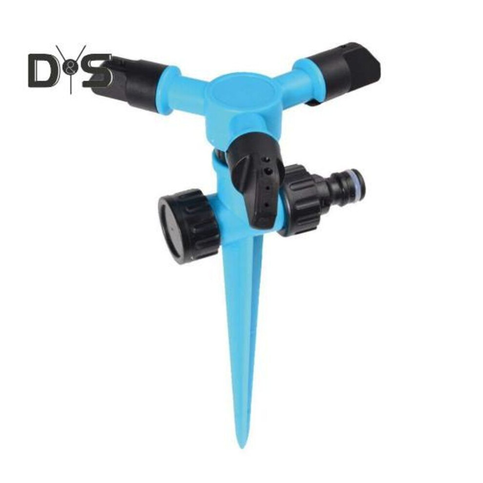 (blue) Watering Sprinkler 360 Degree Rotating Garden Sprinkler Large Area Coverage Lawn Sprinkler With Spike For Plant Irrigation