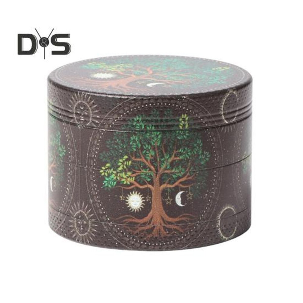 (as the picture, A) Zinc Alloy Herb Grinder With Filter Mesh Sharp Teeth Heavy Duty 4 Layers Multi-functional Manual Spice Dispenser Metal Crusher Shredder