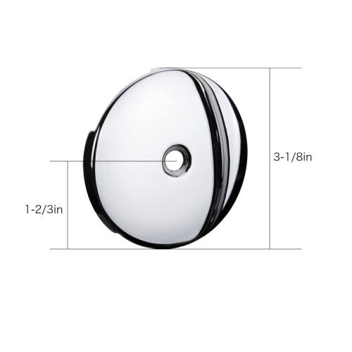 UniGreen Universal Tub Overflow Faceplate  Polished Chrome  Solid Brass Construction One Hole 1