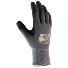 ATG 34-874T/XS Maxiflex Ultimate, 15G Graue Nylon-Hülle, Schwarzer Nitril-Griff, Graue XS