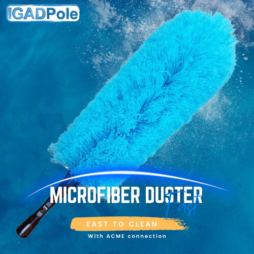 IGADPole Cleaning Kit with 20 ft Pole Extension Pole Squeegee  Cobweb  Microfiber Duster and Chenille Duster 2
