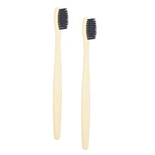 SEVENHEAD 2 PCS Bamboo Toothbrushes Soft Bristles Wooden Toothbrushes