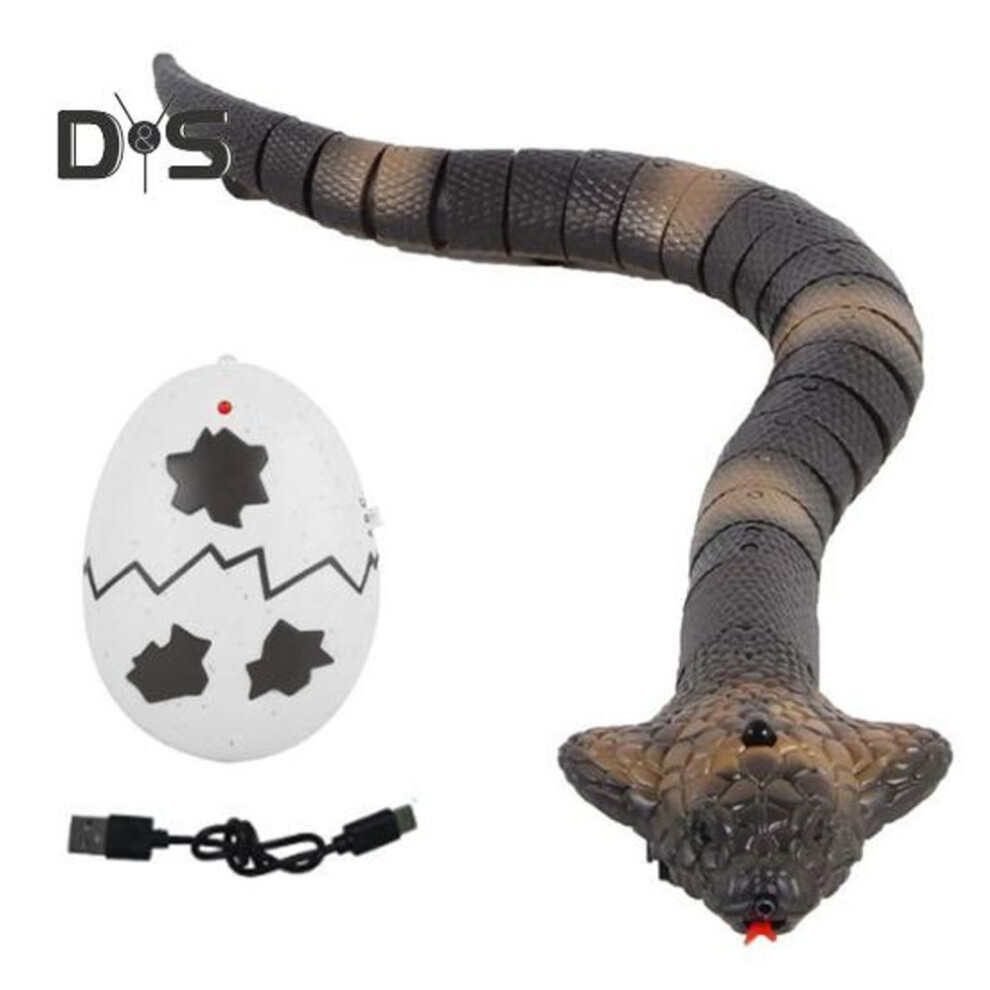 Remote Control Snake Rechargeable Realistic RC Snake Toy with Remote Control Smart Sensing Cat Toy Infrared Controller Snake Toys Prank Gifts for Kids