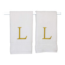 Serviettes de main monogrammees pour salle de bain - Htel de luxe Quality Personnalise Initial Decorative Broidered Baignage Tail For Powder Roo
