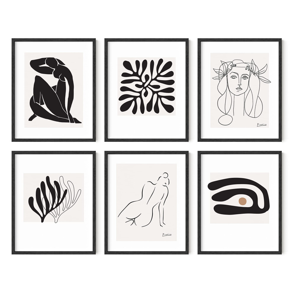 Haus And Hues Henri Matisse Poster & Picasso Drucke 6Er-Set Matisse Kunstposter & Picasso Poster | Henri Matisse Drucke Kunstausstellungsposter-image