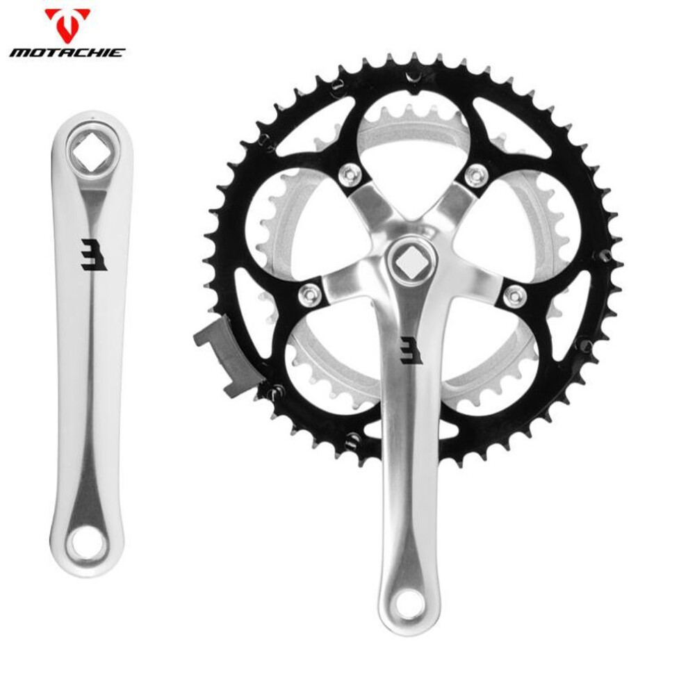 Aluminum Alloy 5-claw Detachable Crankset For Road Bikes, 52/39t Steel Chainring