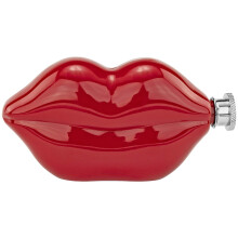 Redelijk vreemde nieuwigheden rode lippen roestvrijstalen kolf 6oz