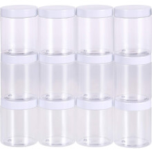 Satinior gol 12 pachet de depozitare plastica Borcanele Borcanele de plastic largi cu capace pentru produse de nfrumuse?are fabricare de bricola