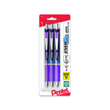 Pentel EnerGel RTX -nestem   inen geelikyn   , 0,5 mm, neulak   rki, hienoviiva, violetti muste, 3 kpl (BLN75BP3V)