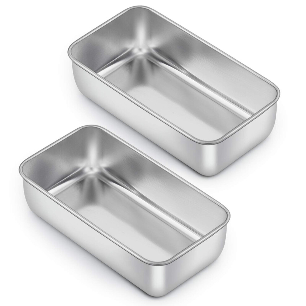 E-far Loaf Pan for Baking Bread 9 x 5 Inch Stainless Steel Baking Loa