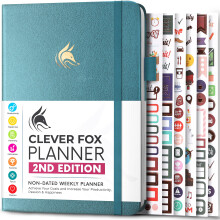 Clever Fox Planer 2. Auflage  farbenfroher wchentlicher und monatlicher Zielsetzungsplaner, Gewohnheitstracker, Zeitmanagement- und Produktivittso