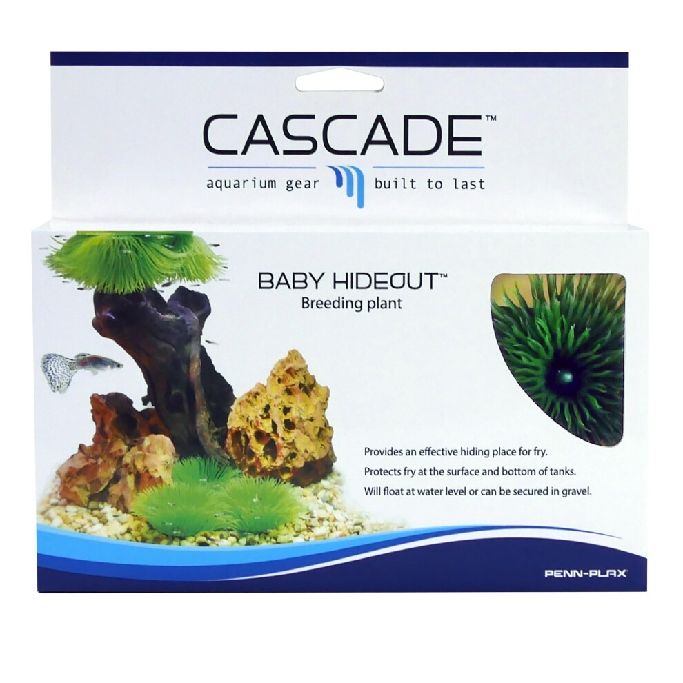 Penn-Plax Fish Breeding Grass - Baby Hideout for Fry - Great for Livebearers and Egg Layers - Plastic Aquarium Plants - 2 Pieces