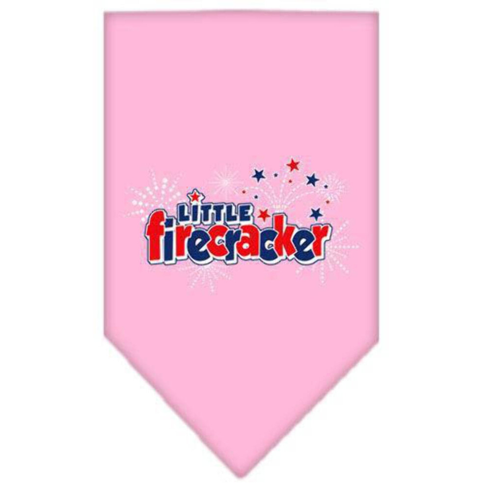 Bandana pour chien et animal de compagnie s  rigraphi       Little Firecracker     rose clair grand