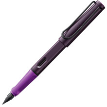 LAMY safari violetblackberry Fountain Pen with ergonomic grip & polished steel nib in size M ideal for any Writing & Calligraphy including LAMY T 1