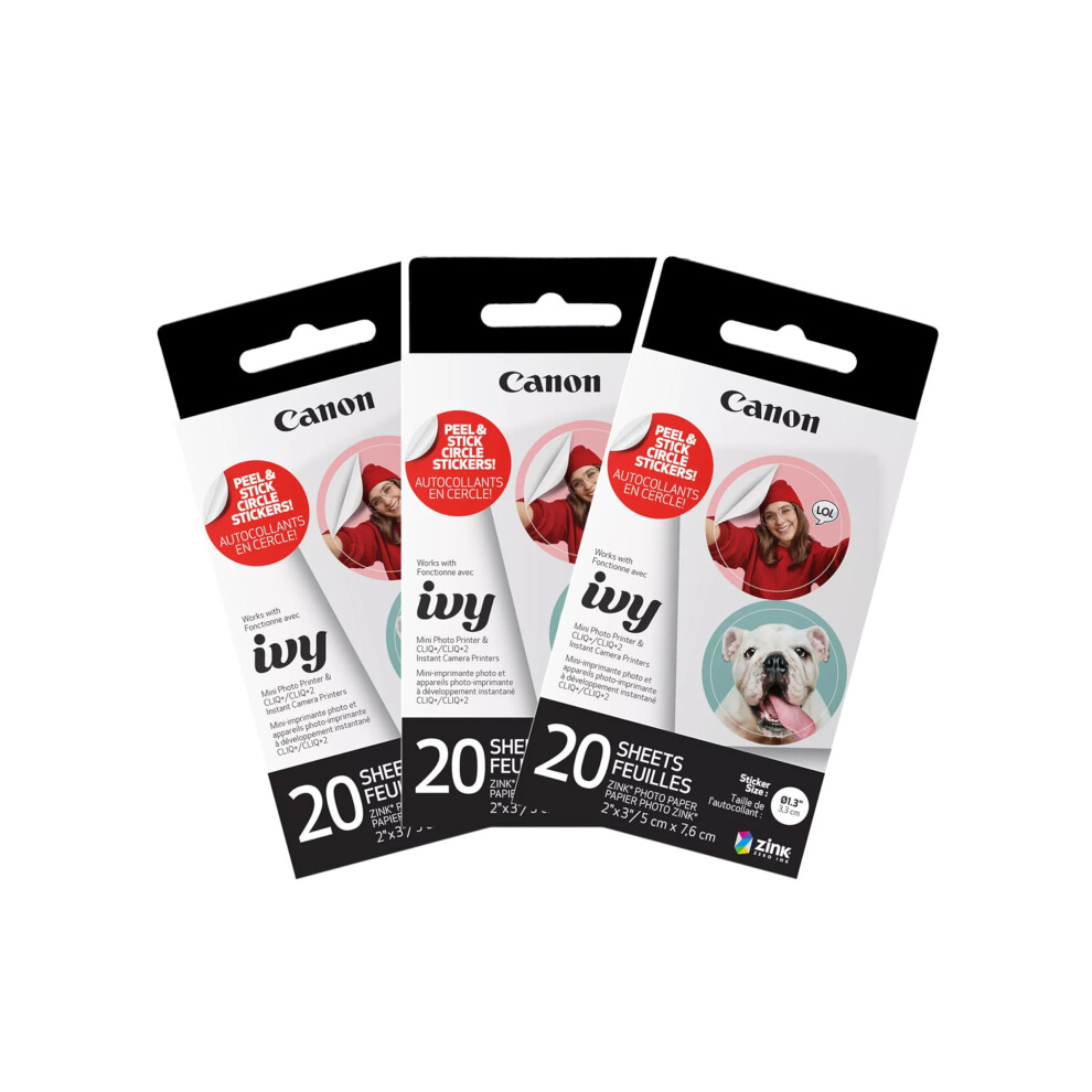 Canon Zink Circle Sticker 60Sheet Bundle