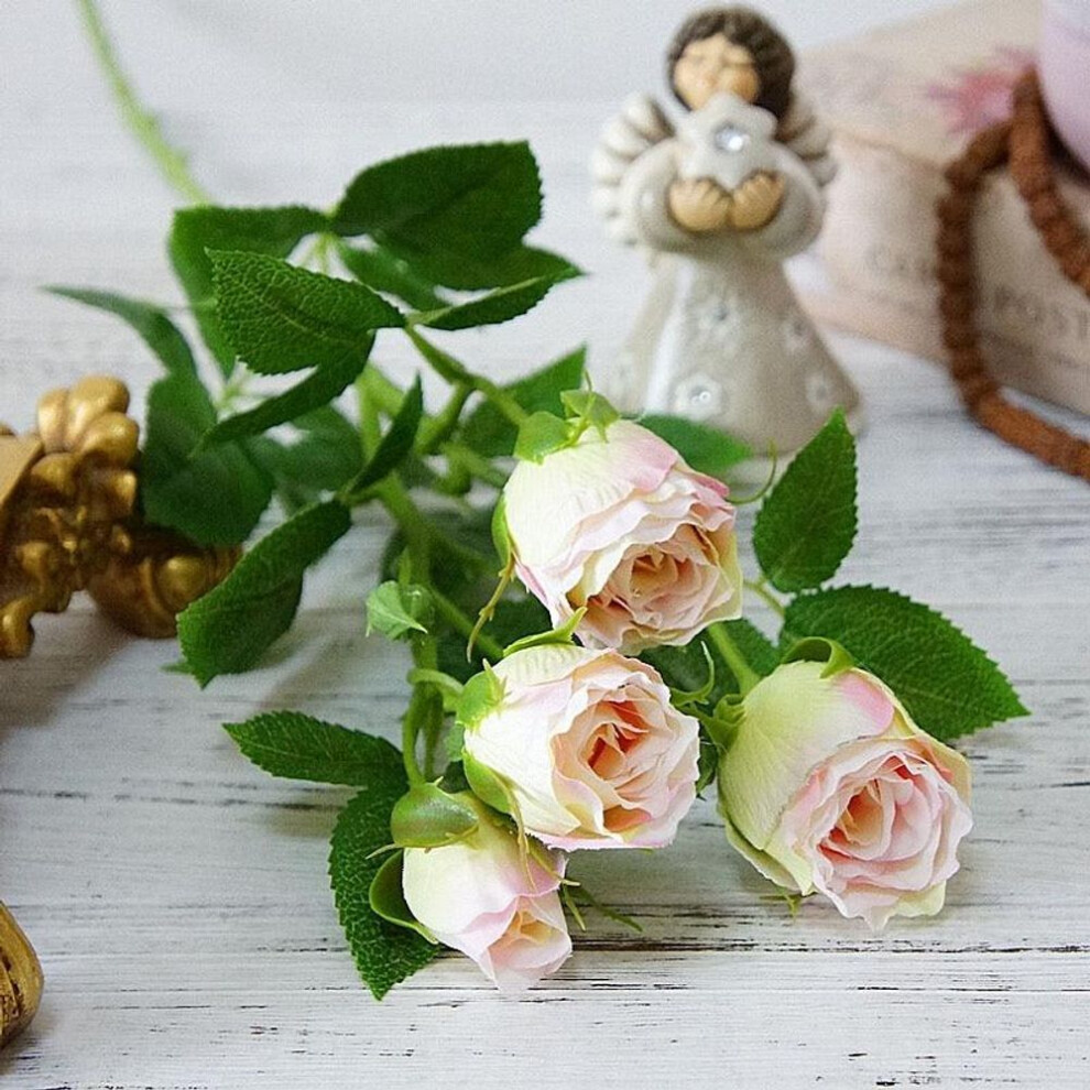 (pink) Simulated Single Rose Buds Artificial Rose Flower Wedding Decoration Fake Flowers Home Hotel Decor