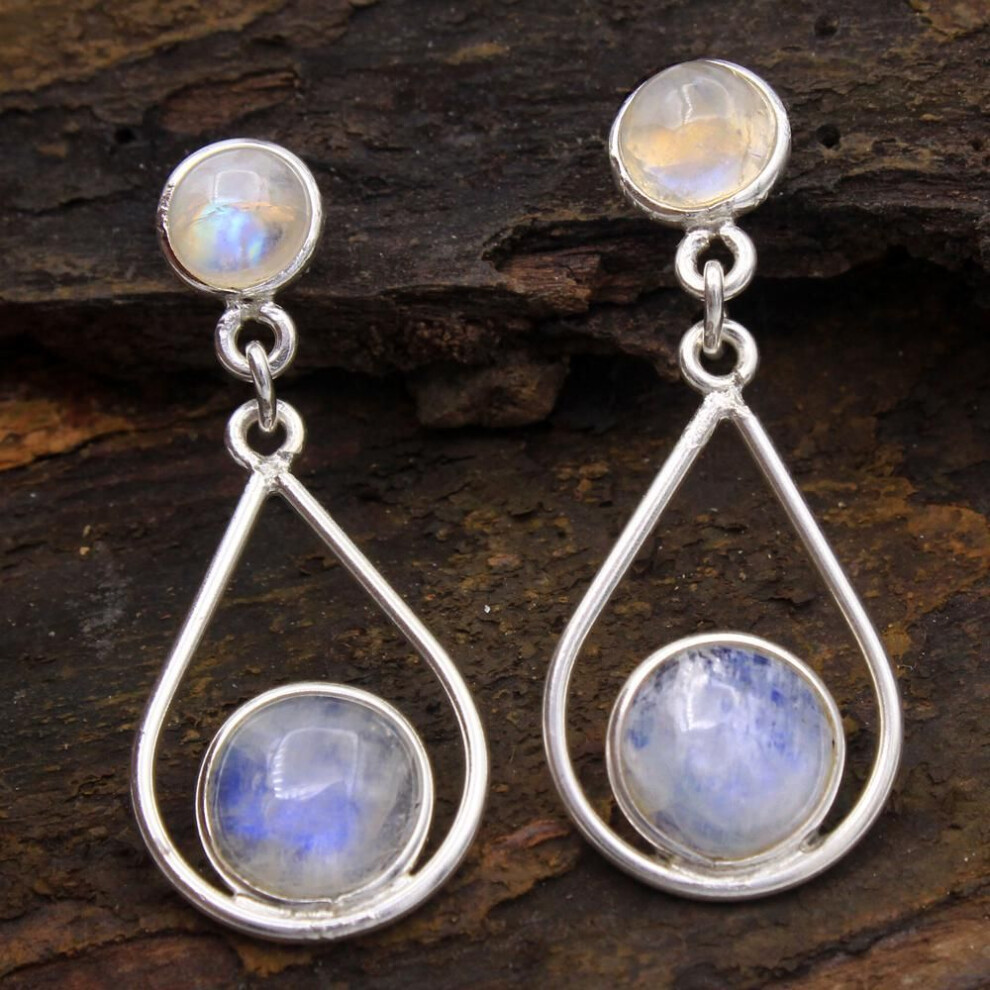(white) Labradorite Silver Earring, Women Jewelry, Stud Earring, Silver Jewelry, 925 Sterling Silver Handmade Jewelry