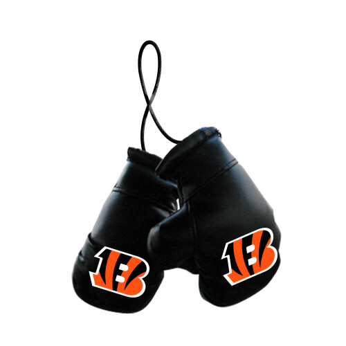 Fremont Die NFL Cincinnati Bengals 4"""" Mini-Boxhandschuhe 4"""" Schwarz/Teamfarben