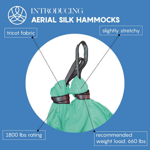 Aum Active Aerial Yoga Hammock - Ανθεκτικός Ιμάντας Αέρα με Στραπς και Οδηγό Θέσεων 1