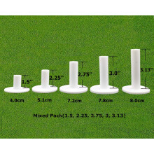 FINGER TEN Golf-Gummi-Tees fr Driving Range, 5er-Pack gemischte Gre oder 5 gleiche Gre fr bungsmatten (gemischte Packung (1,5 2,25 2,75 3 3,13