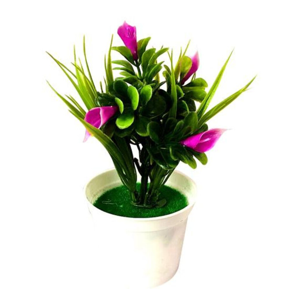 (purple,red) Artificial Flower Plant Potted Bonsai Garden Home Table Party Room Decoration