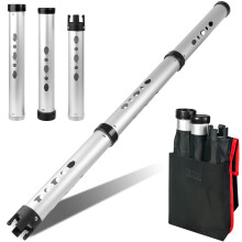 River Hill Golf Golf Ball Retriever 3 Stck Aluminiumlegierung Picker Upper Rhrchen mit Aufbewahrungstasche 25 Golfblle Shagger Grabber 41,3 Zo